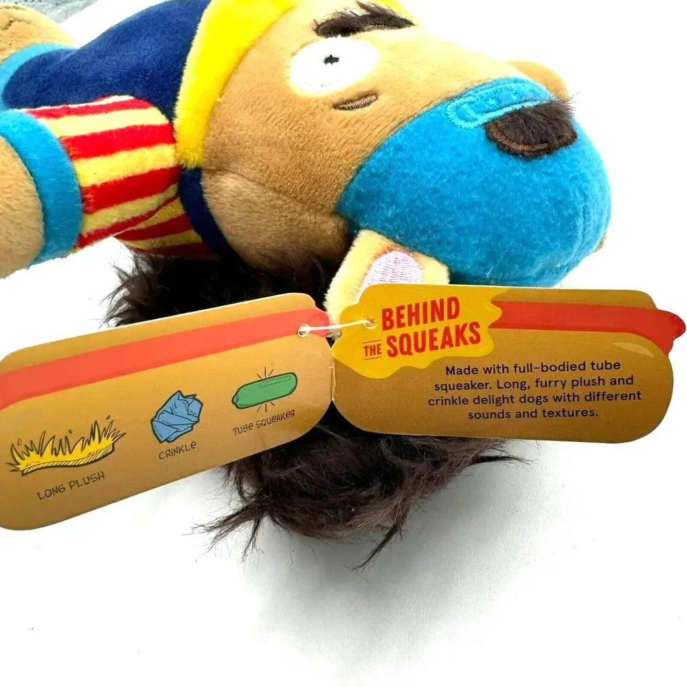 BARK BOX | NEW Chuck the‎ Frying Squirrel Medium Plush Dog Toy Crinkle Squeaker